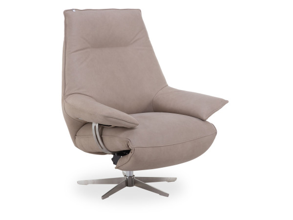 Relaxsessel SPIKY in hellbraun aus Leder