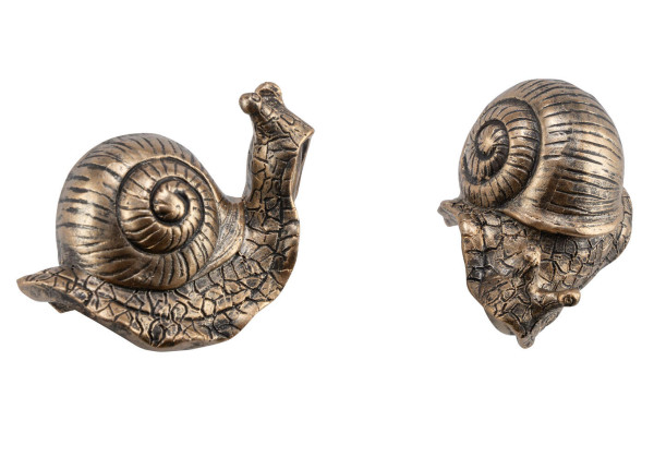 Übertopfhänger SCHNECKE in goldfarben aus Polyresin