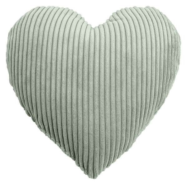 Kissen SHARA HERZ salbei in Salbei aus Polyester