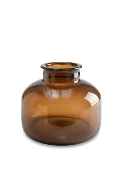 Vase in braun aus Glas