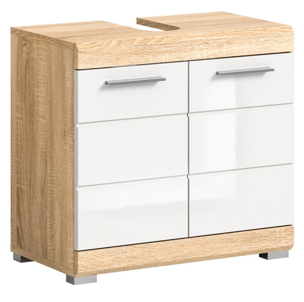 Waschbeckenunterschrank in mehrfarbig aus MDF furniert