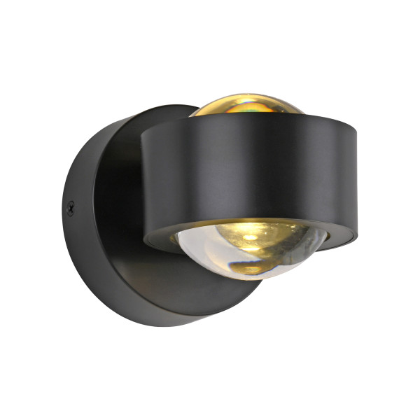Wandleuchte AKKU CHIA LED in schwarz aus Aluminium