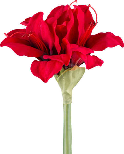 Amaryllis in rot aus Kunststoff