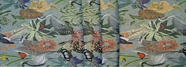 Tischläufer CORCOVADO in silberfarben aus Baumwolle