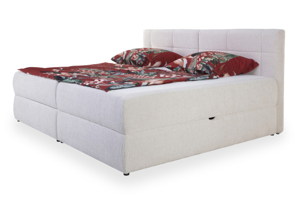 Boxspringbett HARPER WIDNES in pearl aus Stoff