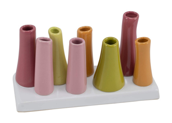 Vasen Arrangement in rosa aus Stein