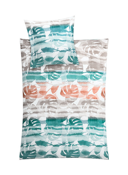 Bettwäsche JILL Mako-Satin in aqua