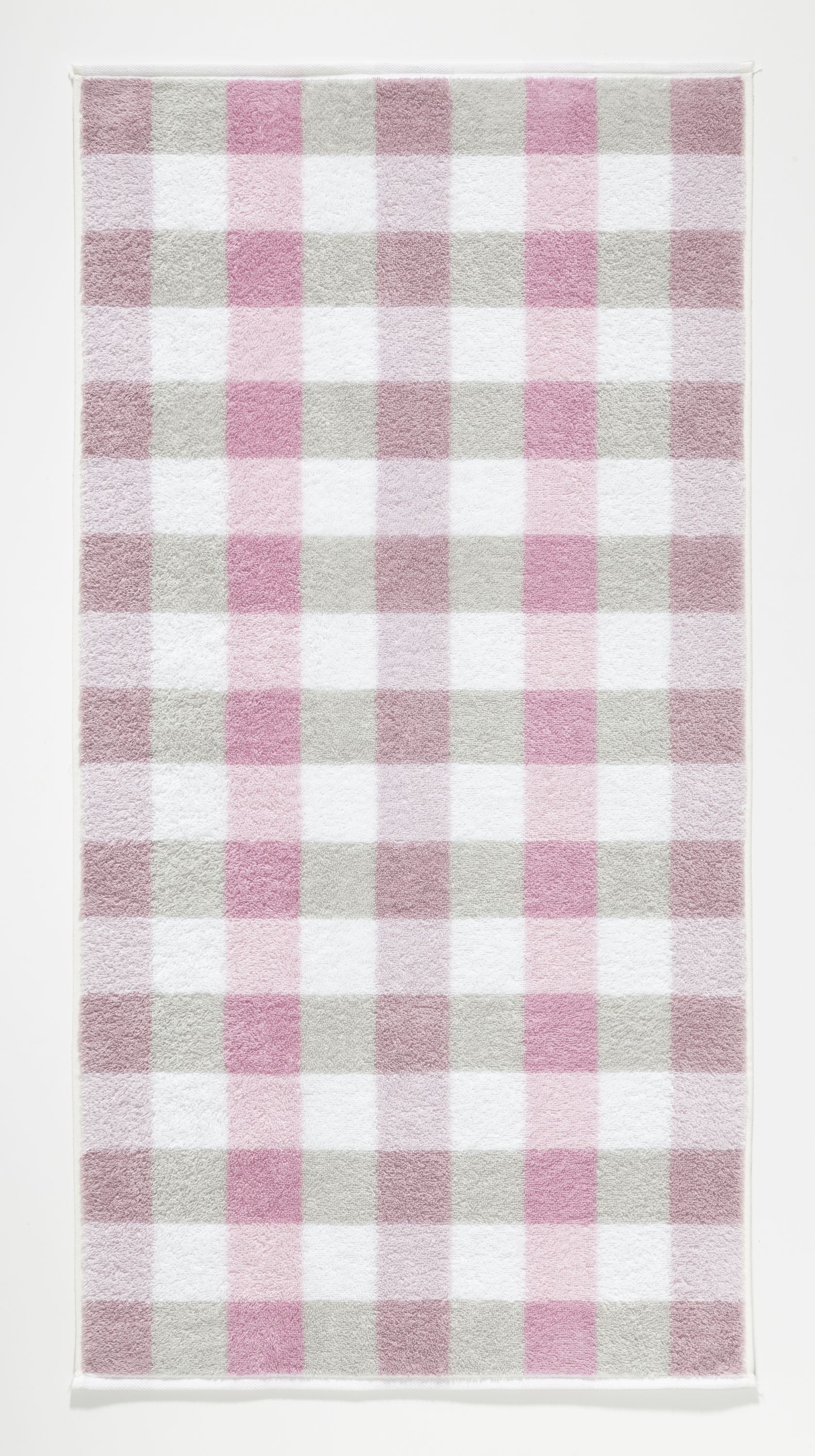 BL 50x100 cm Handtuch Karo rose Baumwolle rosa CAWÖ 851-20