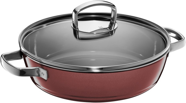 Schmorpfanne FUSIONTEC in rot aus Metall