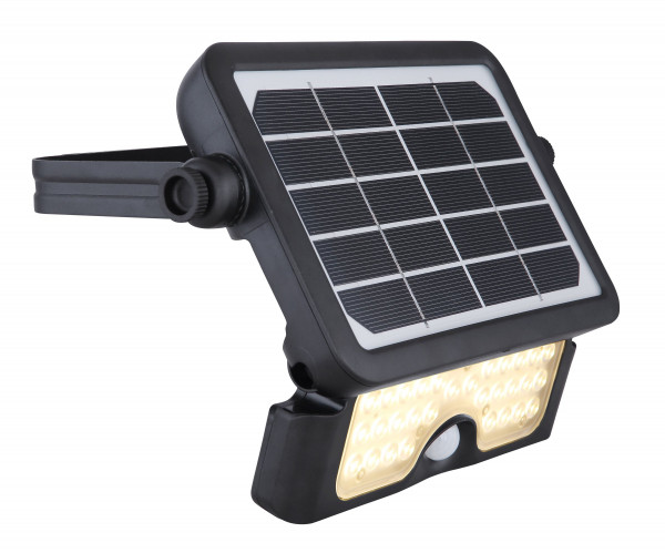 Außenleuchte Solar in schwarz aus Kunststoff