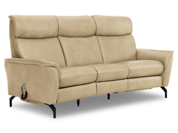 Sofa MONDO MENTO in creme aus Leder