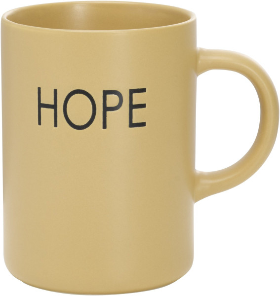 Henkelbecher HOPE in braun aus Porzellan