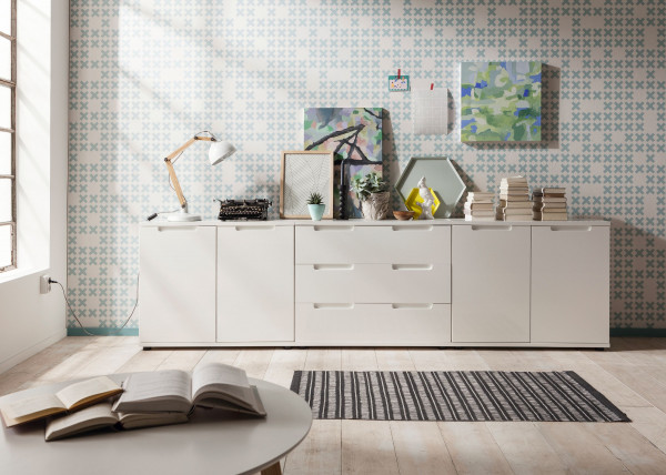 Sideboard self NELLI in weiß aus Dekor