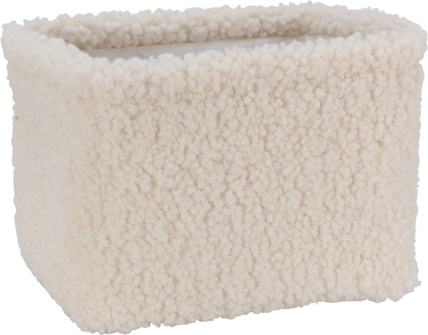 Korb TEDDY klein in weiß aus Polyester