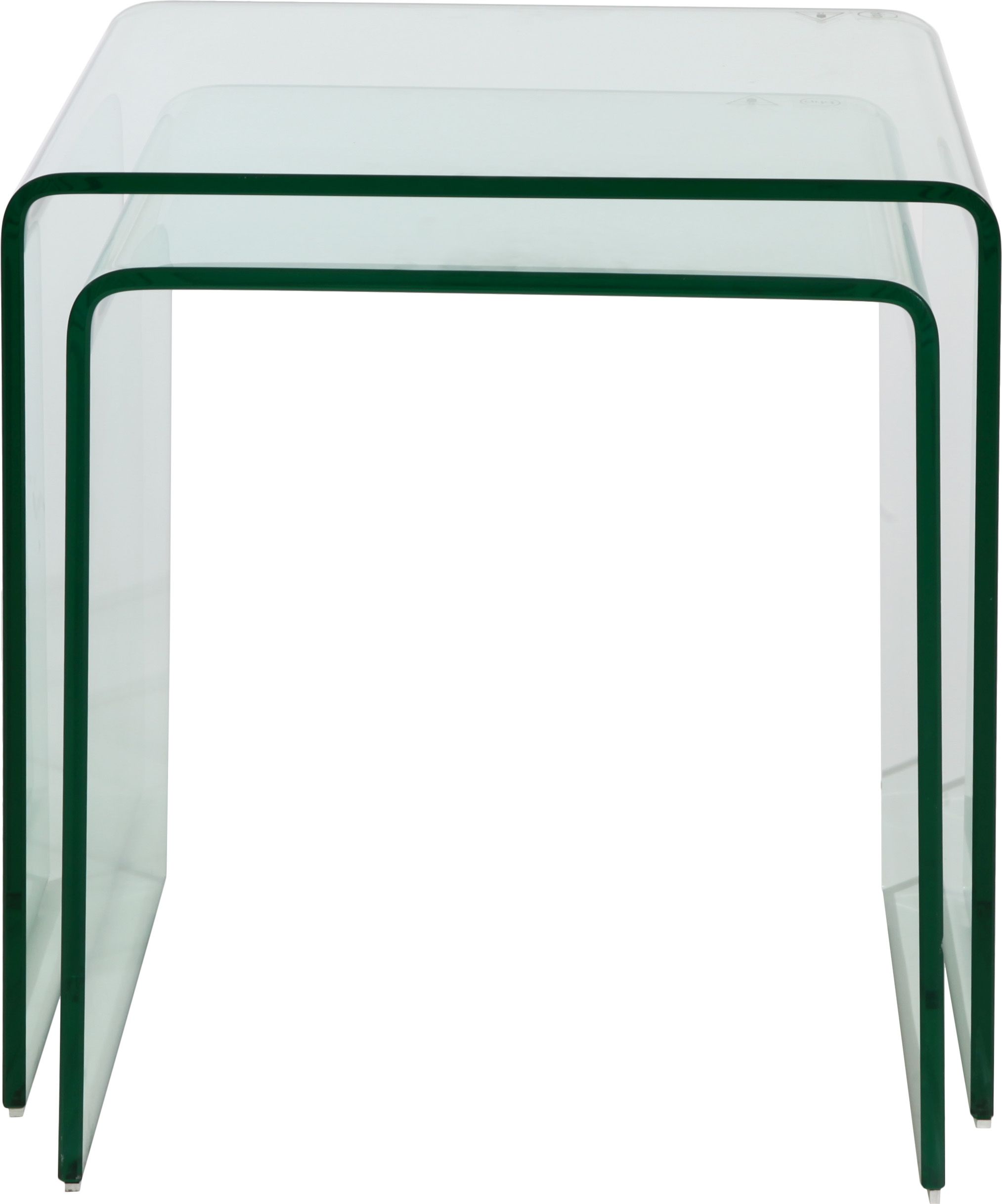 Beistelltisch 2-teilig Bridget Glas BHP BHT 42x42x42 cm BEST B154076