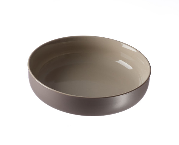 Schale JASPER in taupe aus Steinzeug