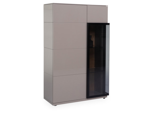 Highboard Rolf Weber ALTENA in taupe aus Lack Hochglanz