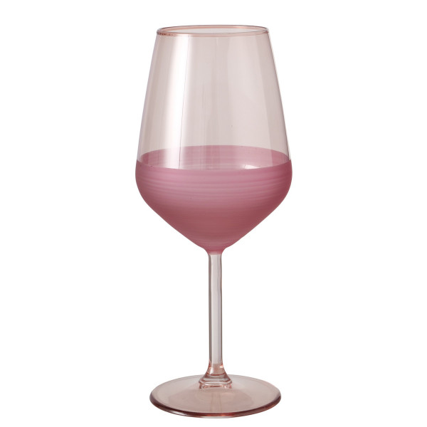 Weinglas MOLUNA in rosa aus Glas