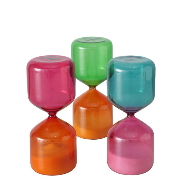 Sanduhr BRIAN in mehrfarbig aus Glas