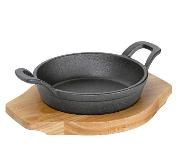 Servierpfanne KÜCHENPROFI BBQ in schwarz aus Gußeisen