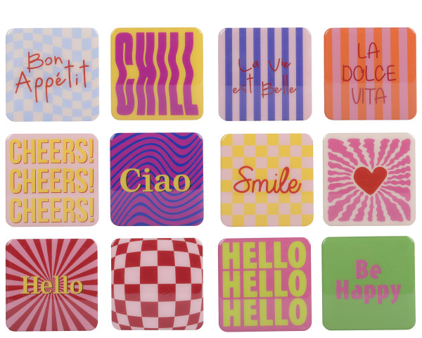 Dekoschilder FUNNY in mehrfarbig aus Holz