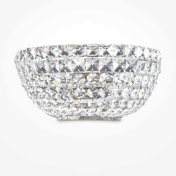 Wandleuchte BASFOR in Nickel aus Metall