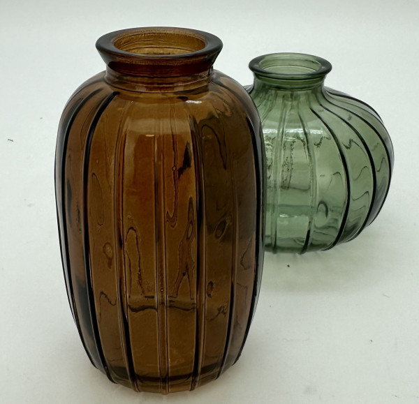 Vase MIKA in braun aus Glas