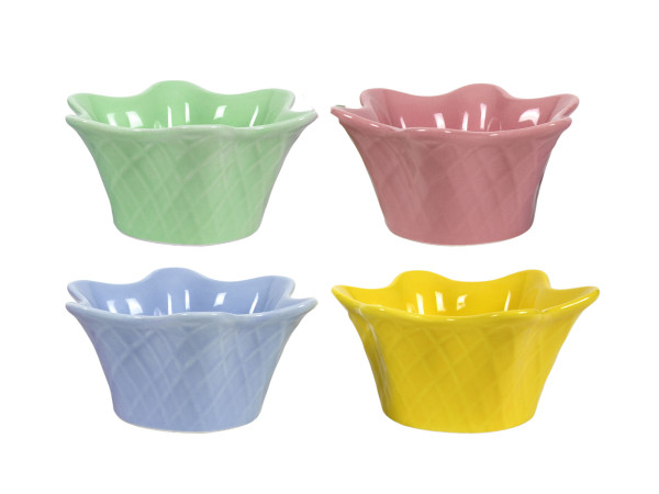 Eisbecher WAFFLES in mehrfarbig aus Keramik