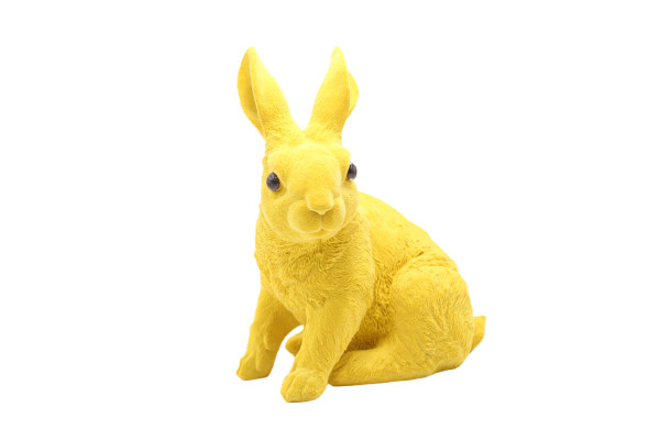 Hase FLOCKY in gelb aus Polyresin