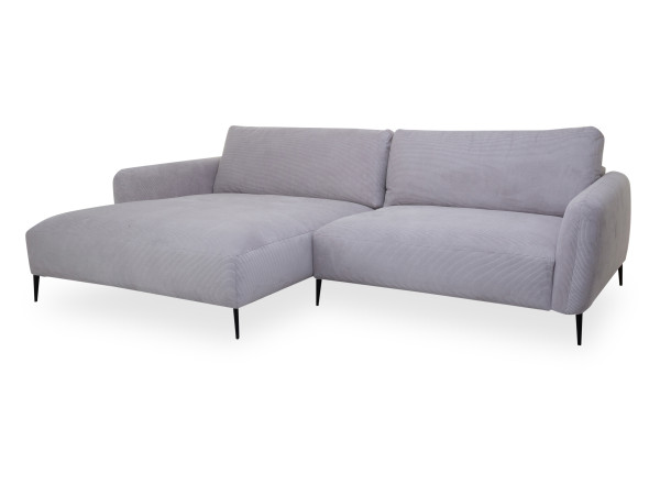 Polsterecke CELINA in Silber aus Stoff