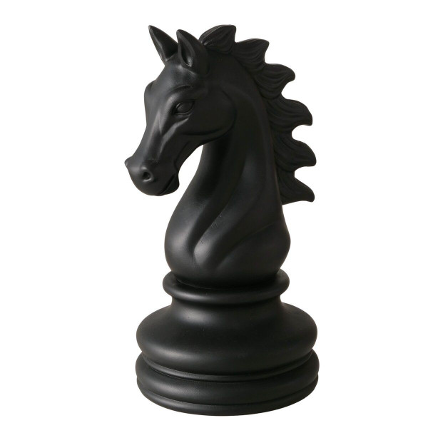 Dekofigur CHESS in schwarz aus Polyacryl