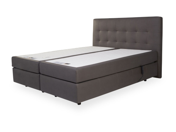 Boxspringbett MONDO BARELL in stone aus Stoff