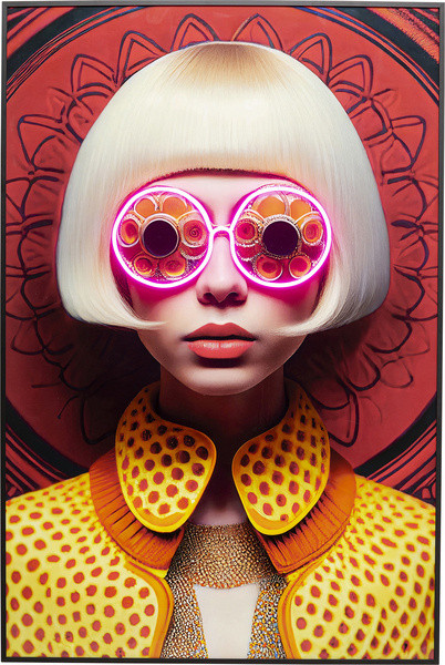 Gerahmtes Bild FANCYLADY in mehrfarbig aus Acryl