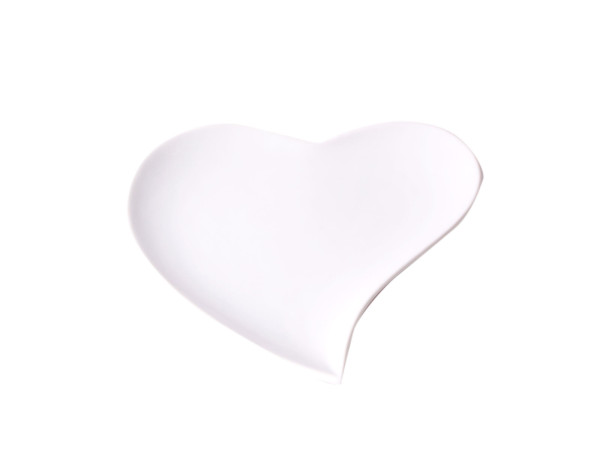Teller HEART in weiß aus Porzellan