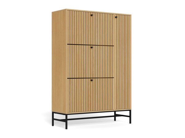 Schuhschrank ALBANY in natur aus Materialmix