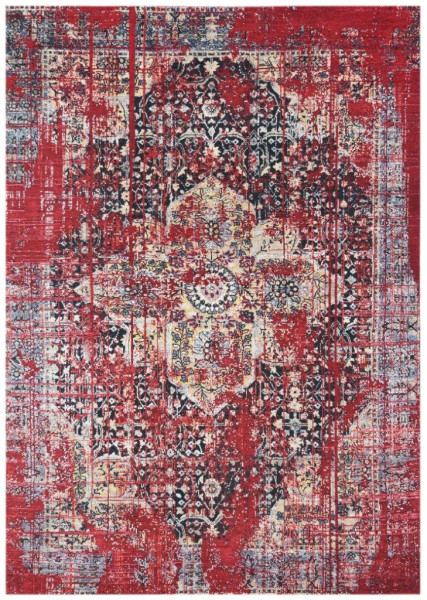 Teppich ROSSO in rot aus Mischgewebe