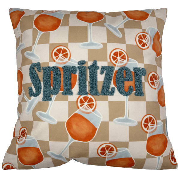 Kissen APEROL SPRITZ in orange aus Polyester