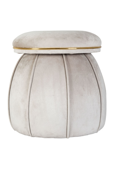 Hocker CORIN in  taupe/gold