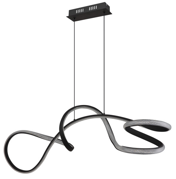 Hängeleuchte SWIRL in schwarz aus Metall