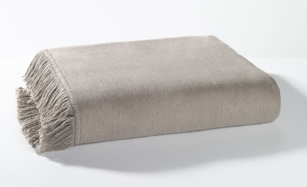 Sofaläufer taupe in taupe aus Mischgewebe