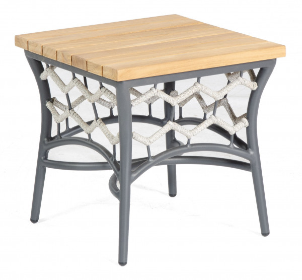 Loungetisch YALE in grau aus Aluminium