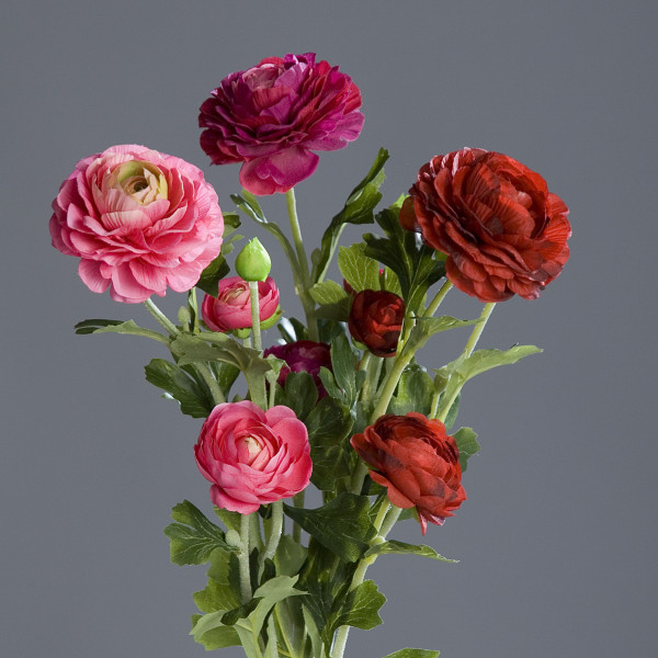 Kunstblume Ranunkel in lila aus Kunststoff