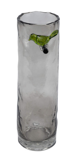 Vase BIRDY in grün aus Glas