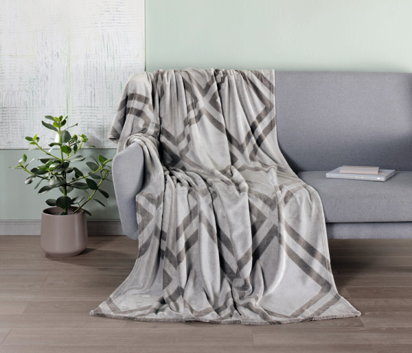 Decke BENNO anthrazit in anthrazit aus Polyester