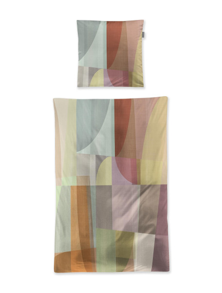 Bettwäsche WAVE Satin in mehrfarbig aus Baumwolle