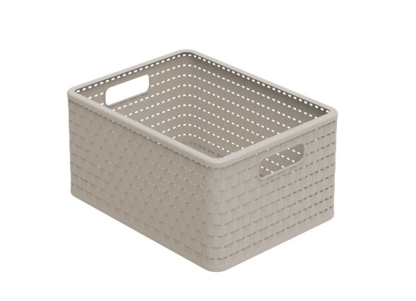 Korb COUNTRY taupe in taupe aus Kunststoff