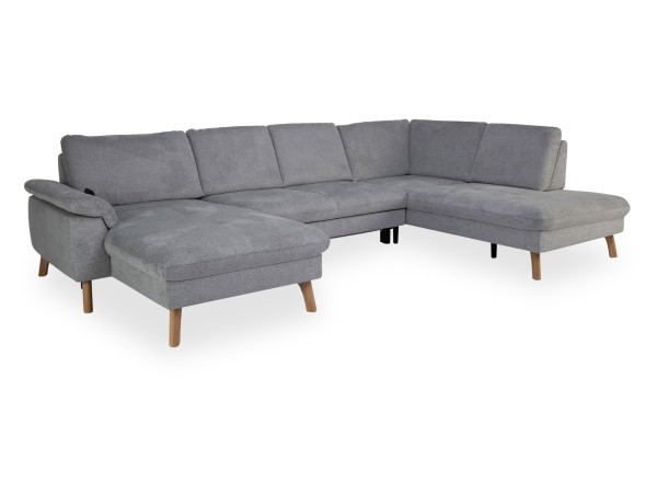 Wohnlandschaft MONDO LIVENTO in silver aus Stoff