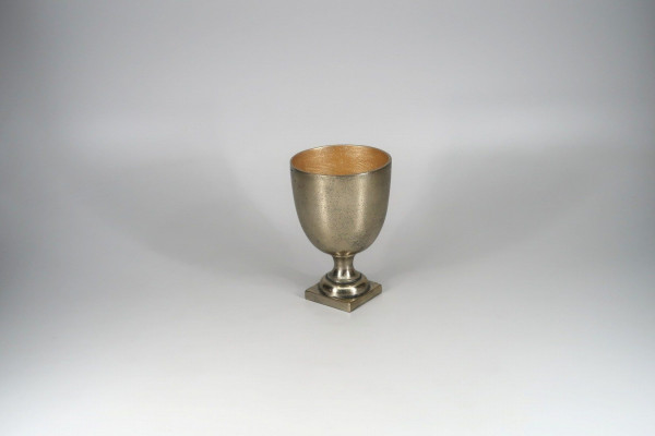 Amphore in goldfarben aus Aluminium