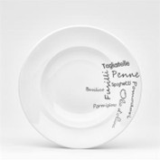 Pastateller ITALIA in weiß aus Porzellan