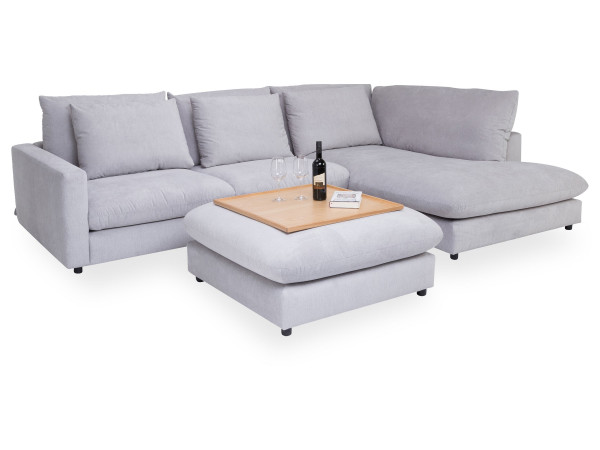 Polsterecke SANSIBAR WANGEROOGE in silver aus Stoff